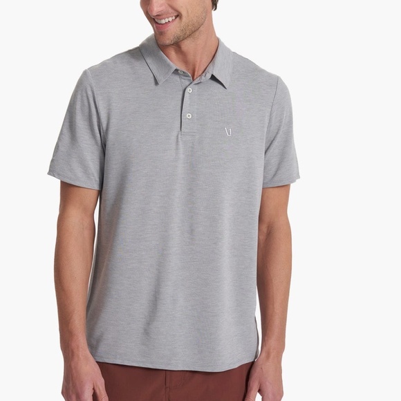 Vuori Knit Twill Performance Polo Gray Size Large - Picture 1 of 12